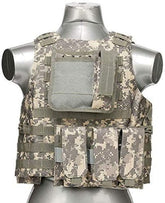 CS Field Vest Outdoor Ultra-Light Breathable Training Vest Adjustable for Adults Encryption Polyester ACU Camo Camoflage
